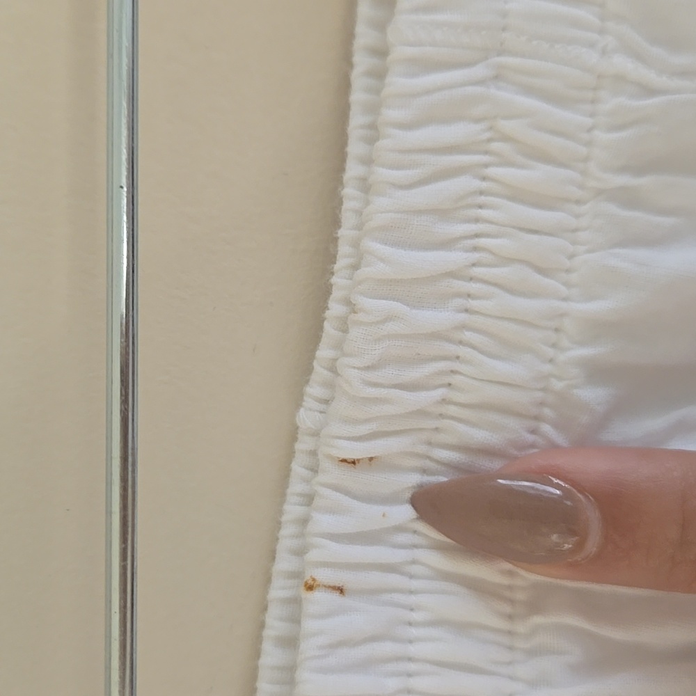 St Johns Bay White Cotton Godet Skirt Trumpet Cottagecore Midi Large - Picture 5 of 8